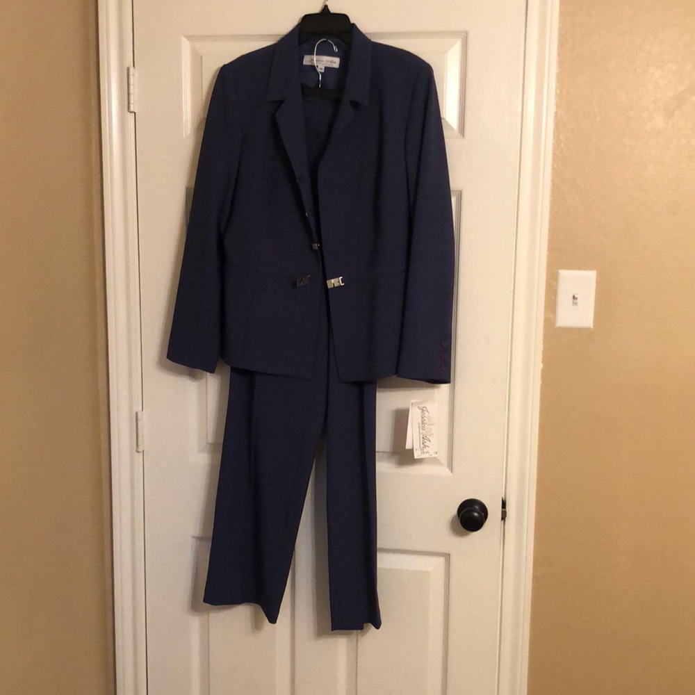 New Jessica Ash Suit Set, Blue, Size 16